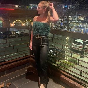 12th Tribe Chanel Faux Fur Top